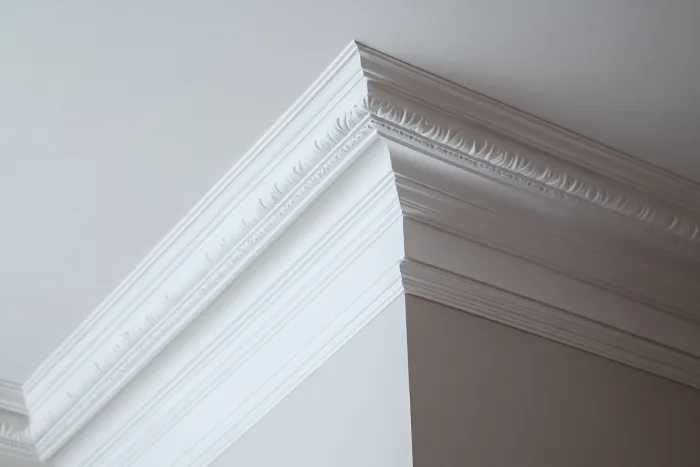 White Ceiling Trim Detail